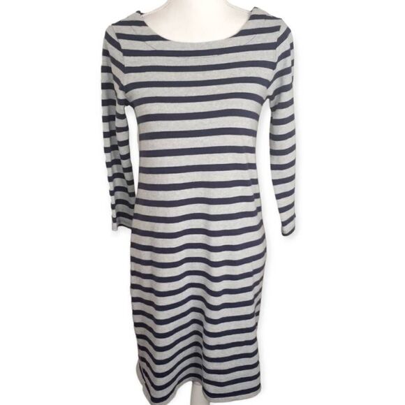 GAP NAVY & GRAY BOATNECK DRESS SZ.XS EUC - Picture 1 of 8